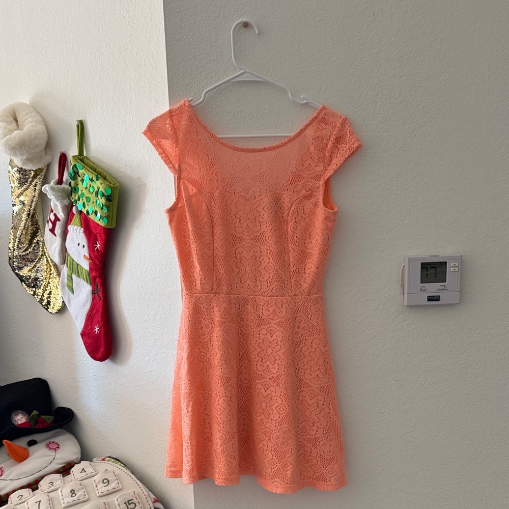 Joe Boxer Coral Lace Midi Dress